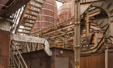 rusty industrial scenery