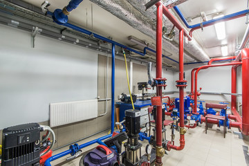 Office building heating system control equipment