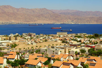 Panoramic aerial view on Eilat , Israel