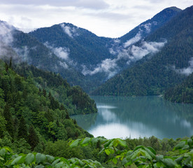 view of Lake Ritsa of Abkhazia