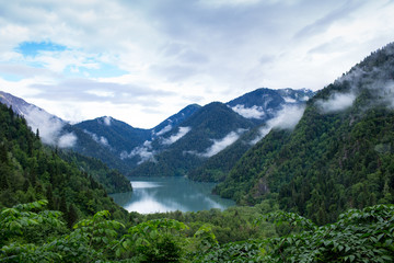 view of Lake Ritsa of Abkhazia