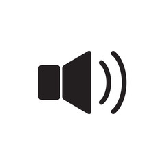 Sound symbol simple flat app and web icon