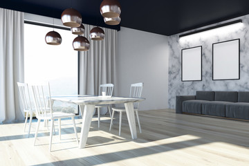 Marble dining room corner, posters