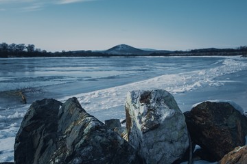 river and mountainview in the Far East