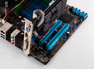 motherboard , the electronic circuits of the system, the inputs to the peripheral equipment