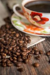 a cup of coffee on the table
