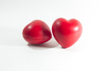 Two heart on isolated.  Concept Valentine's day