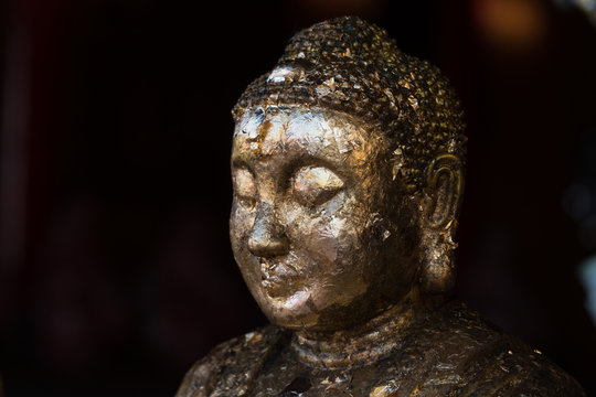 golden Buddha  in Thai temple