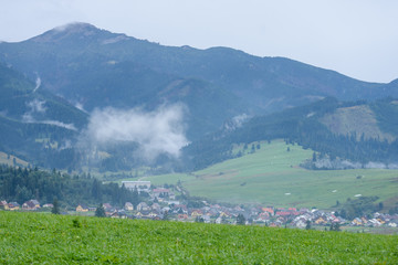 Fototapeta na wymiar mountain area view in slovakia