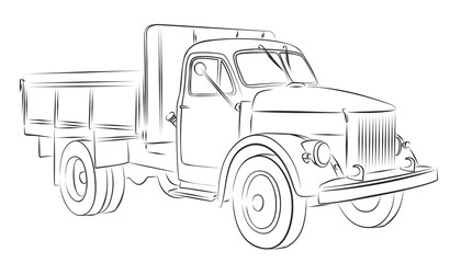 Sketch of the old big truck.