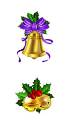 Christmas decoration with bow set