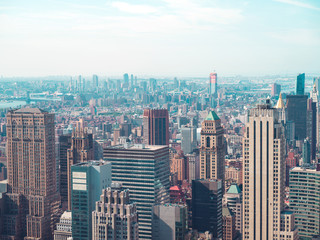 Fototapeta na wymiar New York city Manhattan skyline aerial view