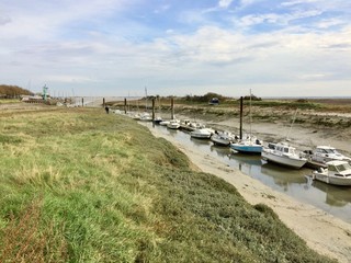 boats in the harbor canal