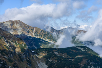 rocky mountain peak area view in slovakia