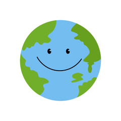 The planet is smiling vectot