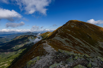 rocky mountain peak area view in slovakia