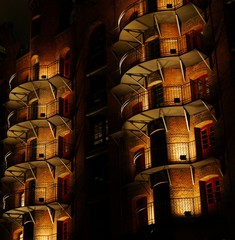 Hamburg Speicherstadt bei Nacht