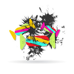 Sweets. Grunge vector illustration