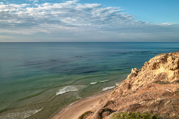 Mediterranean cliff with autumn sky