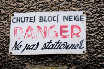 Schild, Frankreich, Lawinenwarnung, sign, warning, avalanches, france, Europe