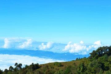 outdoors landscape vibrant color sky in the winter with cloud.