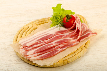 Raw bacon