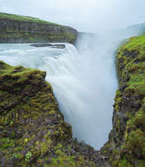 Gullfoss Waterfall, tourist attraction of Iceland