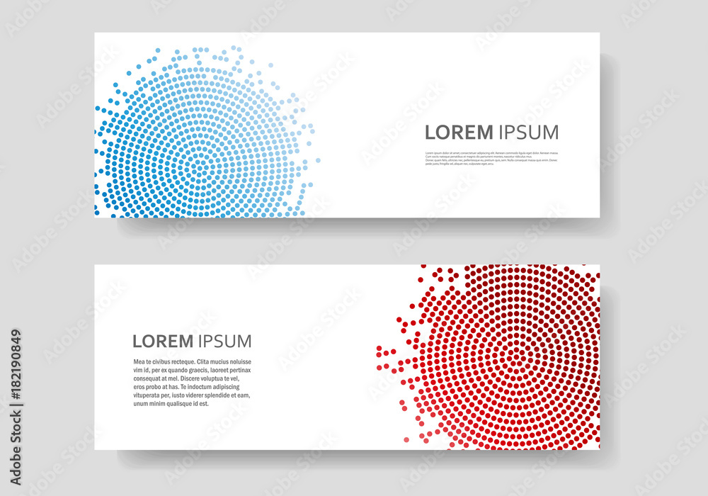 Poster color abstract vector circle pattern design. halftone texture
