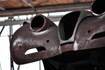 Rusty oldtimer in an garage