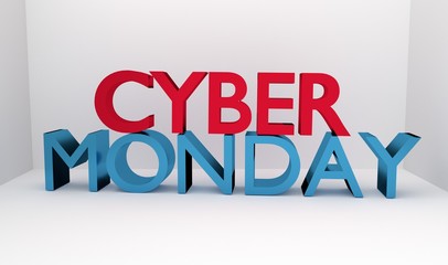 Cyber Monday 3D text
