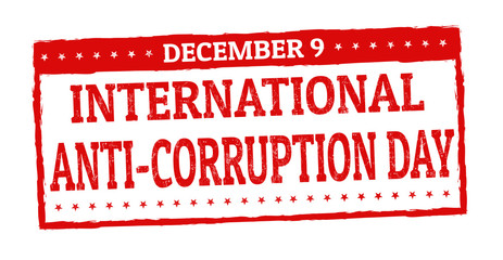 International anti-corruption day grunge rubber stamp
