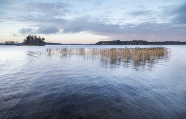Calm sunset at november in Finland