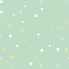 Baby Fun Hand Drawn Dots Asymmetrical Seamless Pattern, Dotted Swiss