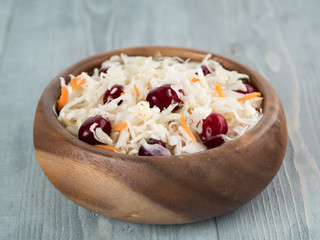 Sauerkraut with cranberry and carrot