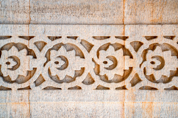 Indian wall pattern carved in stone