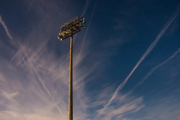 Field Lights with Cirrus and Contrails