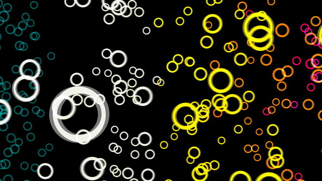 Modern stroke circles animation. Colorful digital illustration