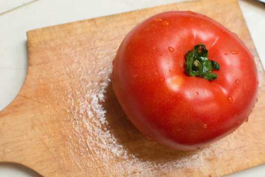 Tomato on a board