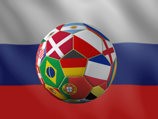 Obraz premium Russia 2018 international soccer tournament