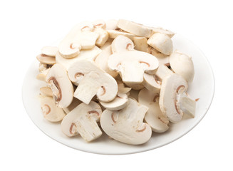 Champignons isolated on white