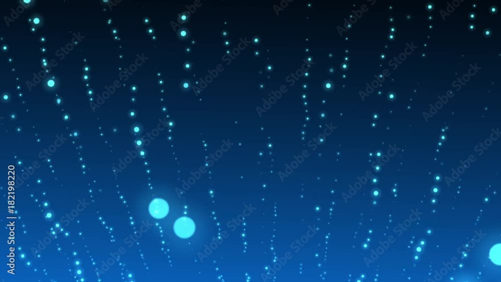 Poster abstract cg blue dots wave form polygonal space. 3d rendering.
