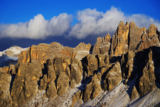 Croda da Lago in the Dolomites, Italy, Europe