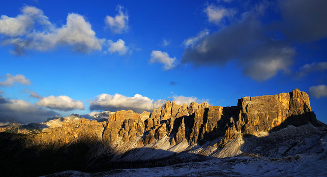 Croda da Lago in the Dolomites, Italy, Europe