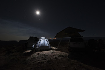 Fototapeta na wymiar Moonlight Camping