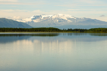 Morcheau Lake and Castle Rock Mountain in British Columbia, Canada