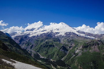 Rocks and glaciers in Elbrus