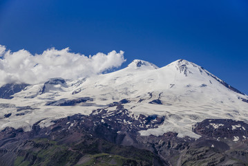 Rocks and glaciers in Elbrus