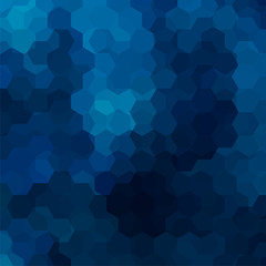 Obraz premium Vector background with dark blue hexagons. Can be used in cover design, book design, website background. Vector illustration