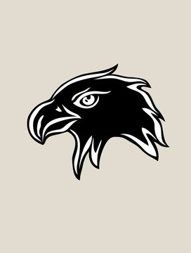 Eagle Head Silhouette, art vector logo design