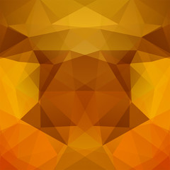 Polygonal vector background. Can be used in cover design, book design, website background. Vector illustration. Yellow, orange, brown colors.